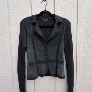 INC International Concepts Charcoal Knit Cardigan